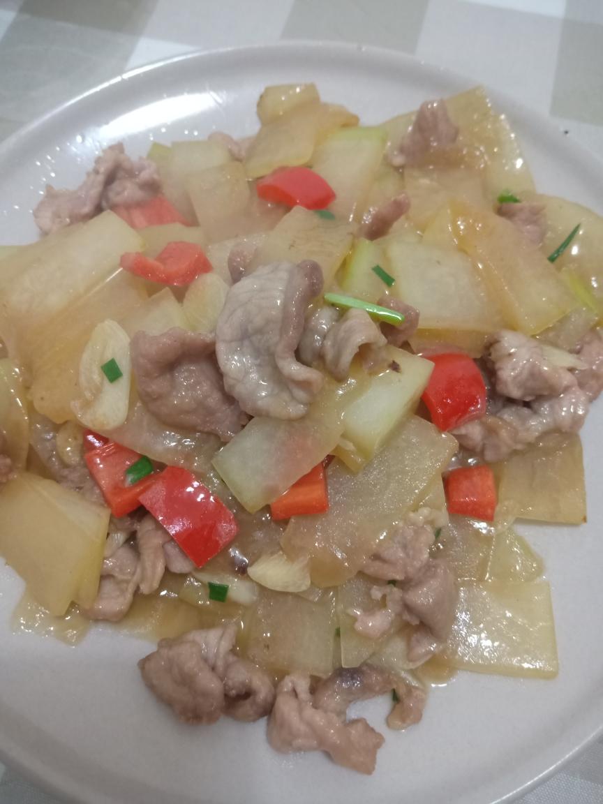 冬瓜炒肉片