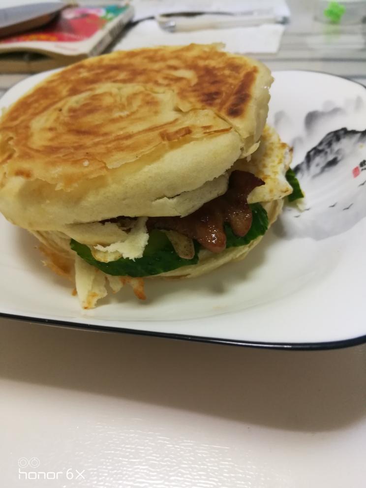 快手早餐之烧饼夹里脊_家常菜谱做法-美食癖
