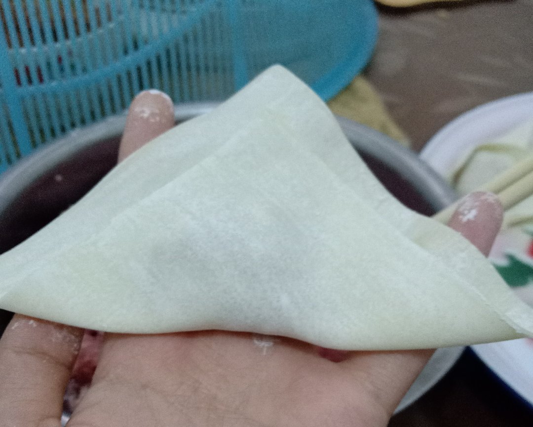 方形饺皮的三种详细包法
